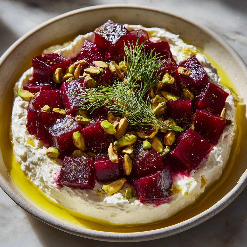 Whipped Feta with Beetroot, Dill & Pistachios Recipe