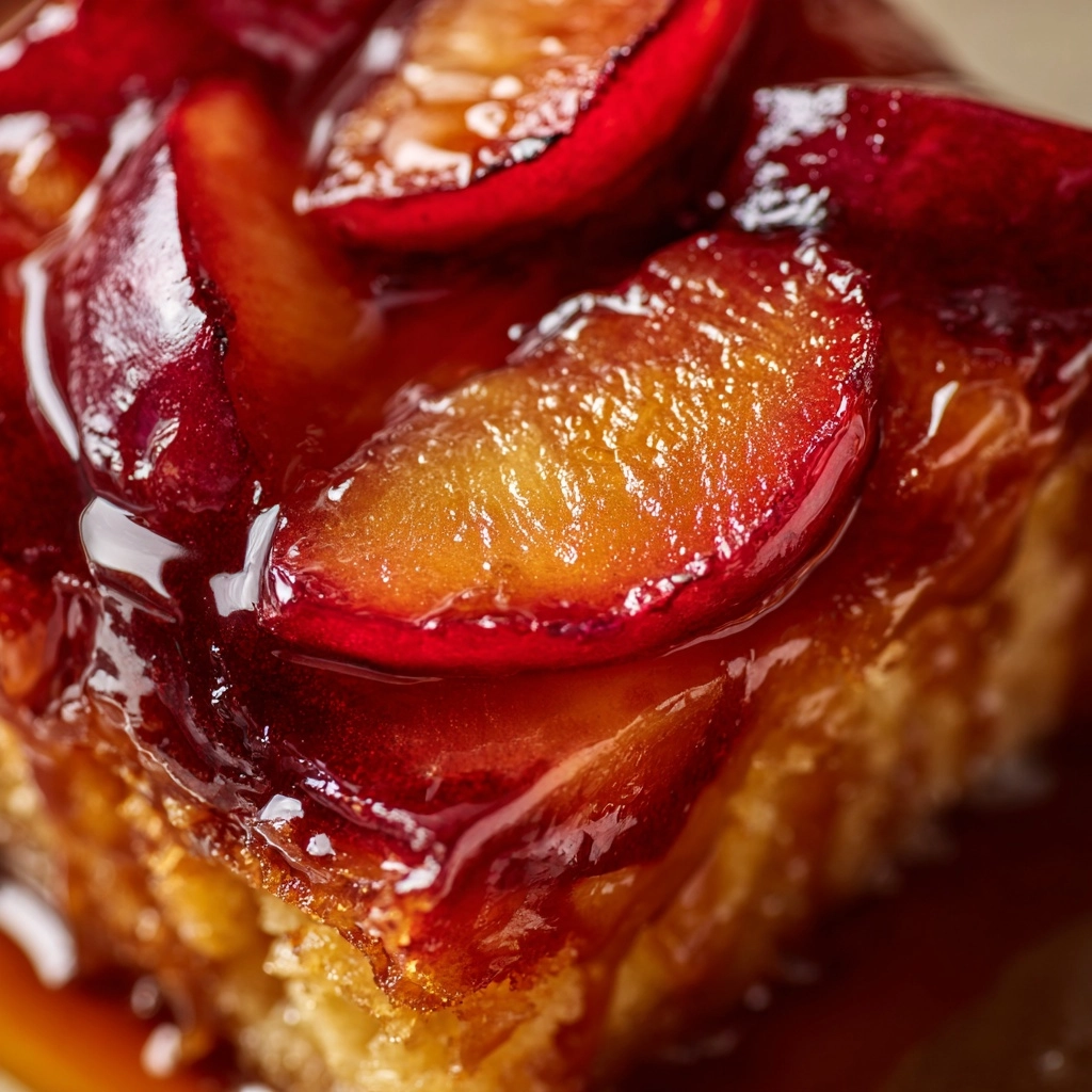 Caramel Peach Upside Down Cake Recipe - Recipe Image