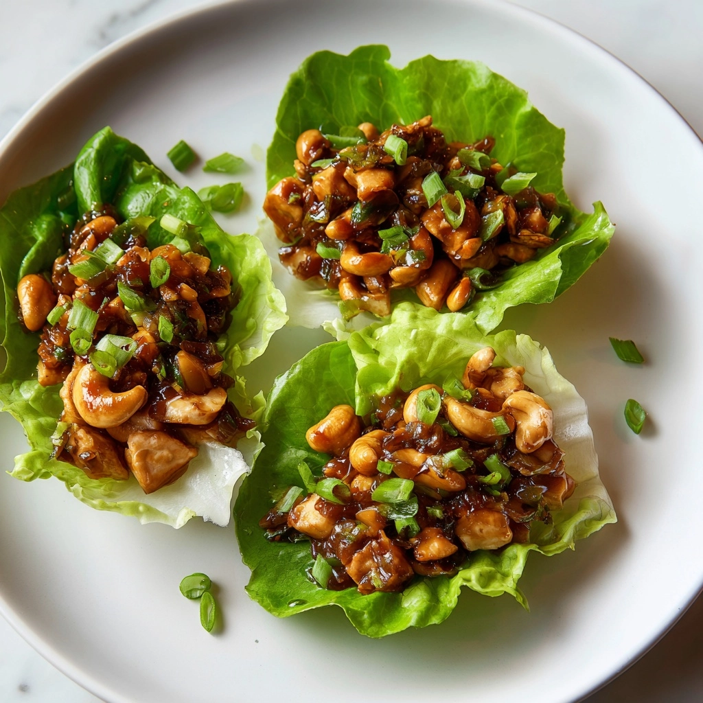 Cashew Chicken Lettuce Wraps Recipe