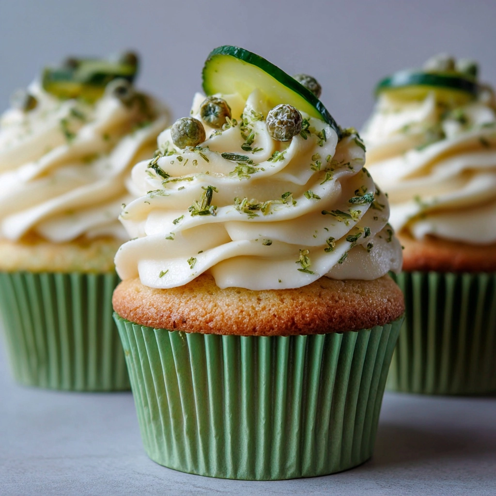 Savory Dill Pickle Cupcakes Recipe - Recipe Image