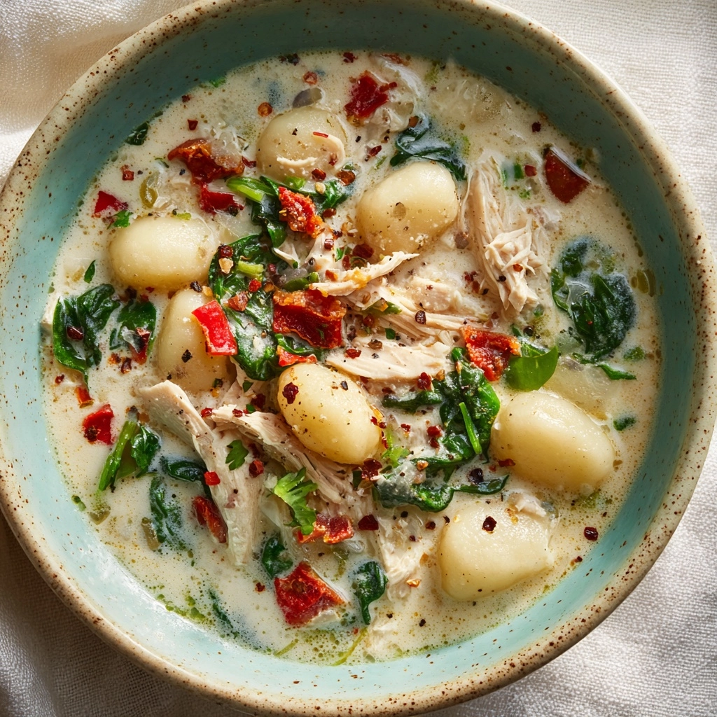 Creamy Chicken Gnocchi Soup Recipe - Recipe Image