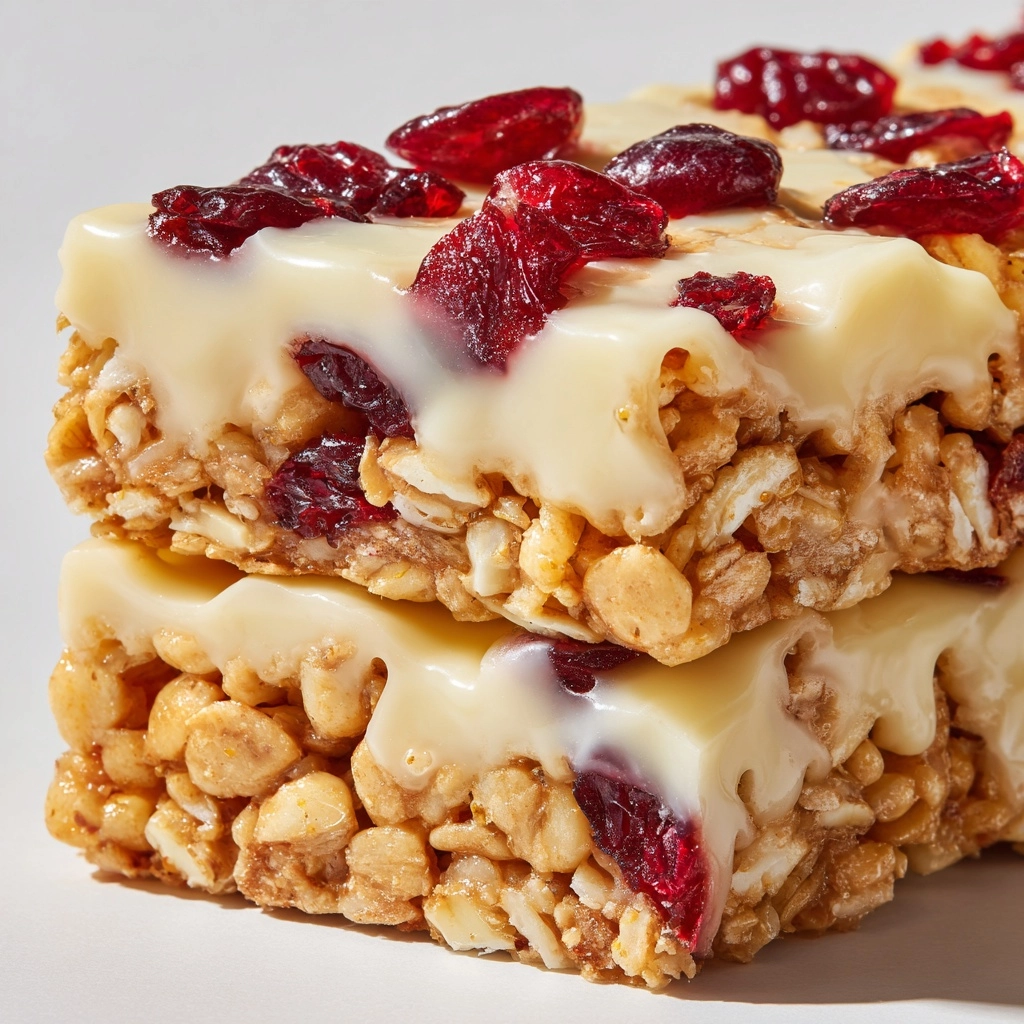 No-Bake White Chocolate Cranberry Oat Clusters Recipe - Recipe Image