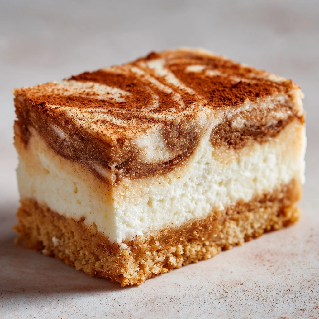 Blender Cinnamon Roll Cheesecake Bars Recipe - Recipe Image