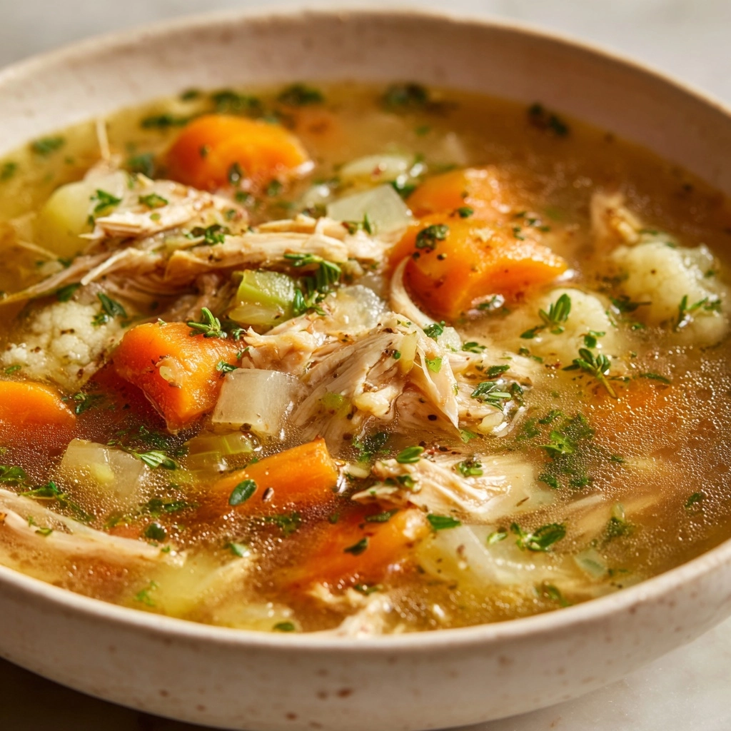 Anti-Inflammatory Cauliflower Chicken Soup Recipe - Recipe Image