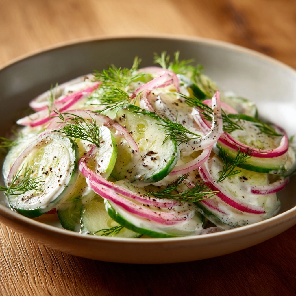 Creamy Cucumber Salad Recipe - Recipe Image