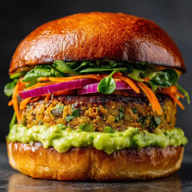 Lentil-Chickpea Veggie Burgers with Avocado Green Harissa Recipe