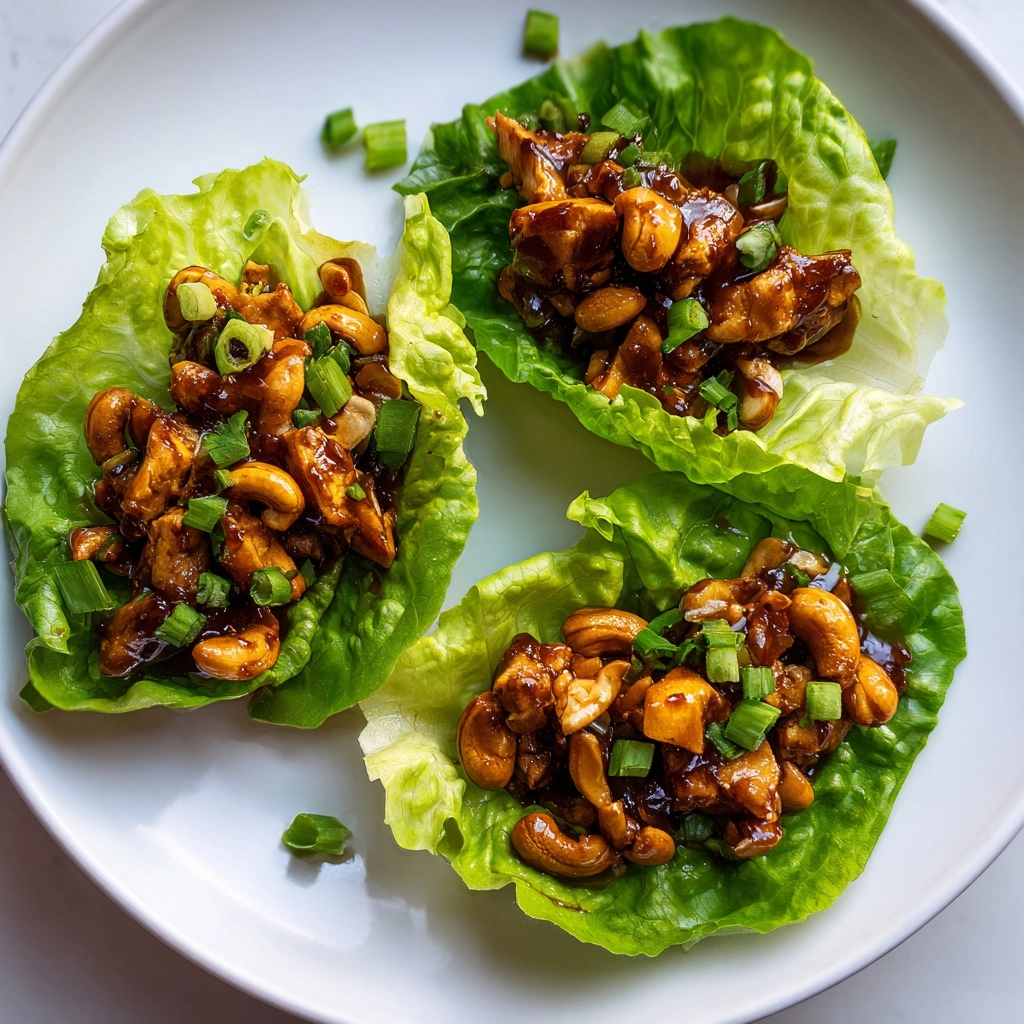 Cashew Chicken Lettuce Wraps Recipe - Recipe Image