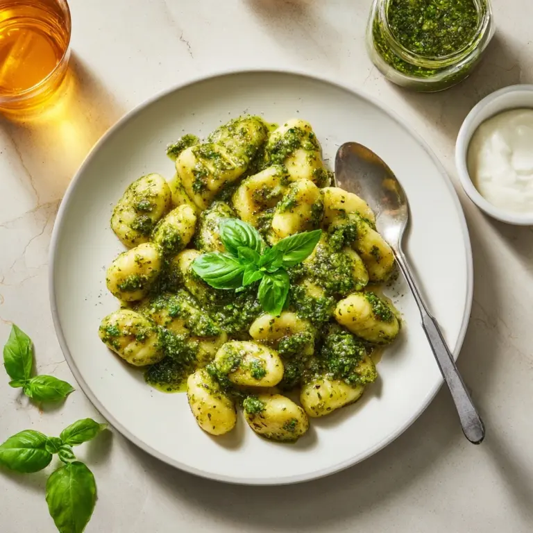 Creamy Pesto Gnocchi for Two Recipe