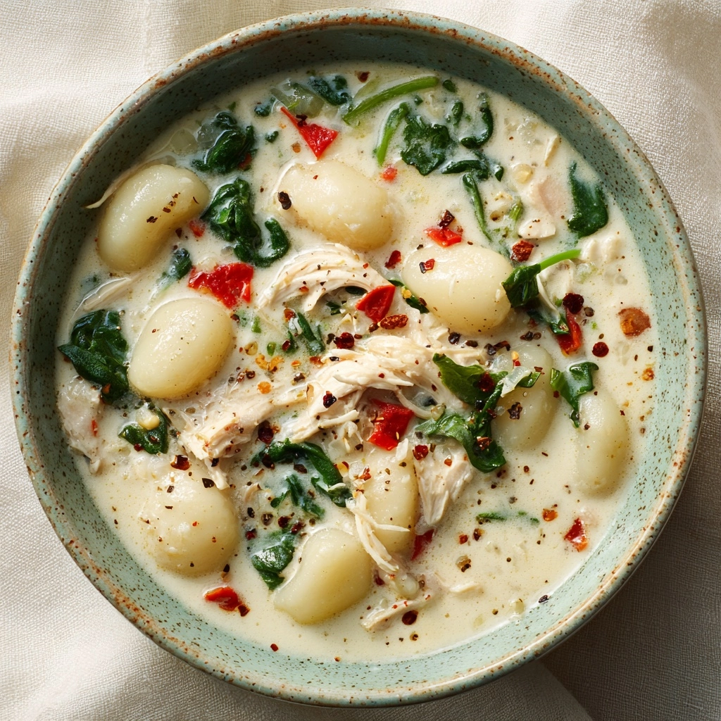 Creamy Chicken Gnocchi Soup Recipe - Recipe Image