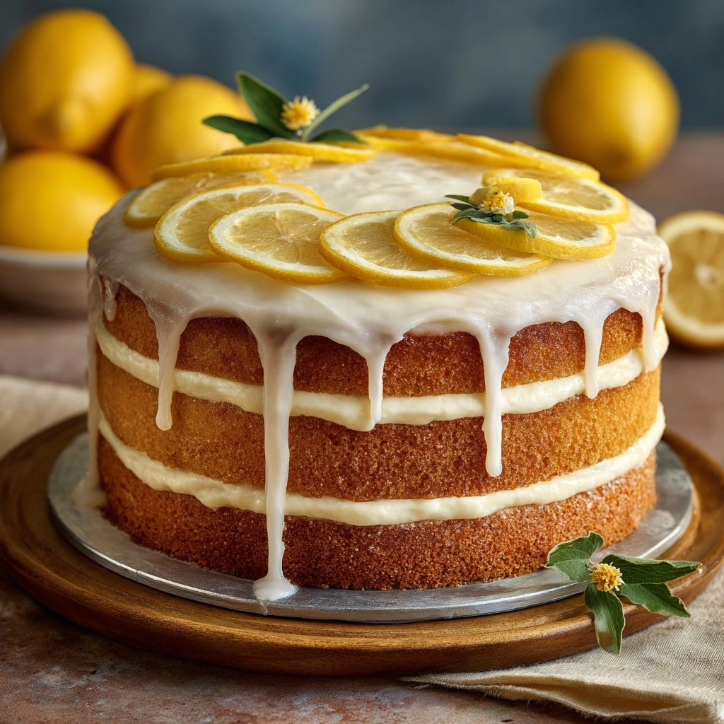 Limoncello Cake with Mascarpone Frosting Recipe - Recipe Image