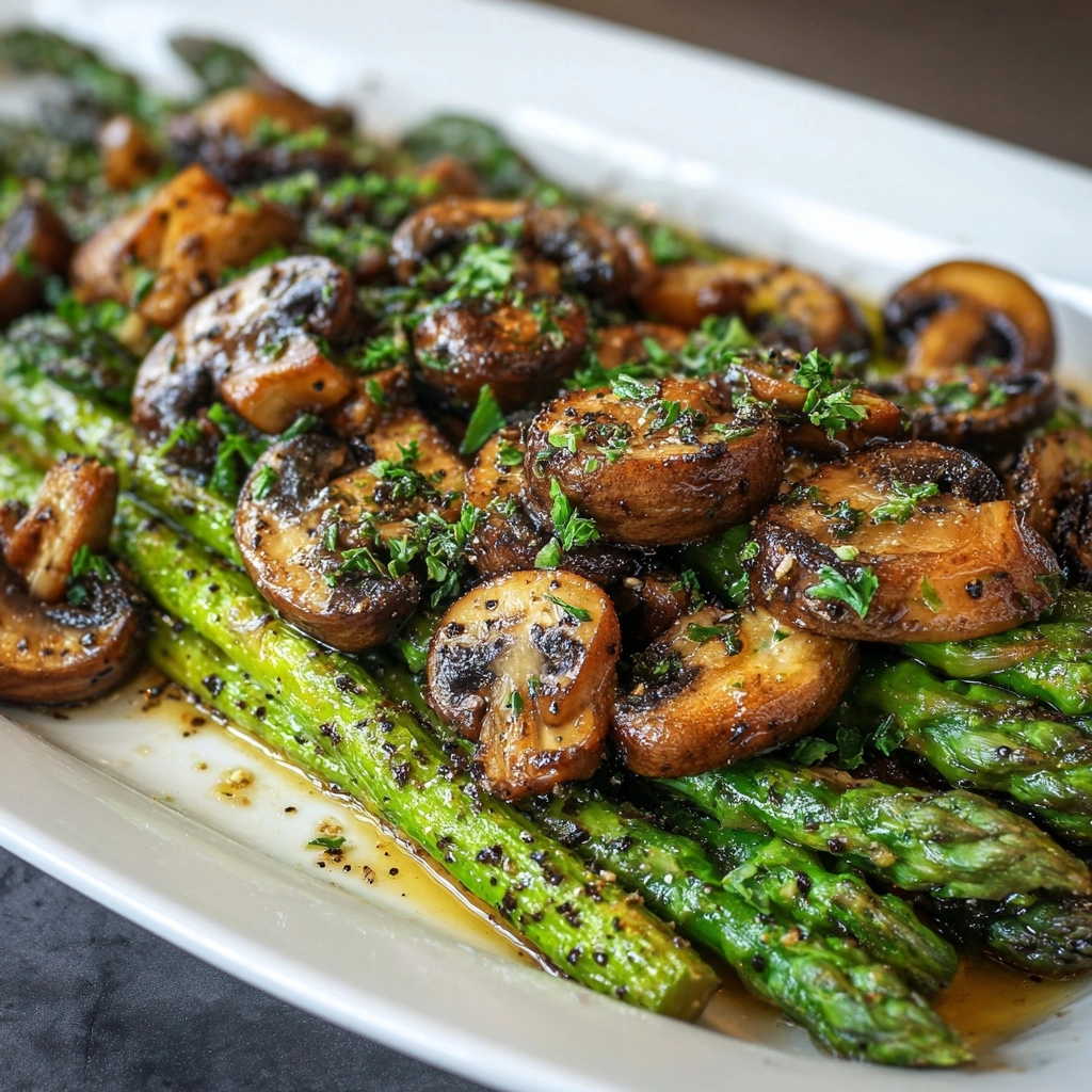 Sautéed Asparagus and Mushrooms Recipe