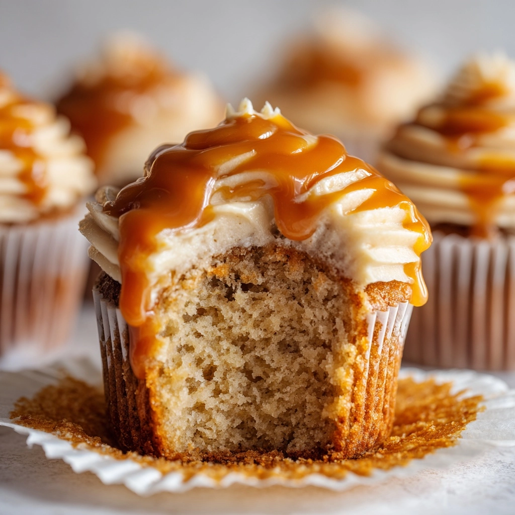 Apple Cupcakes with Salted Caramel Frosting Recipe - Recipe Image