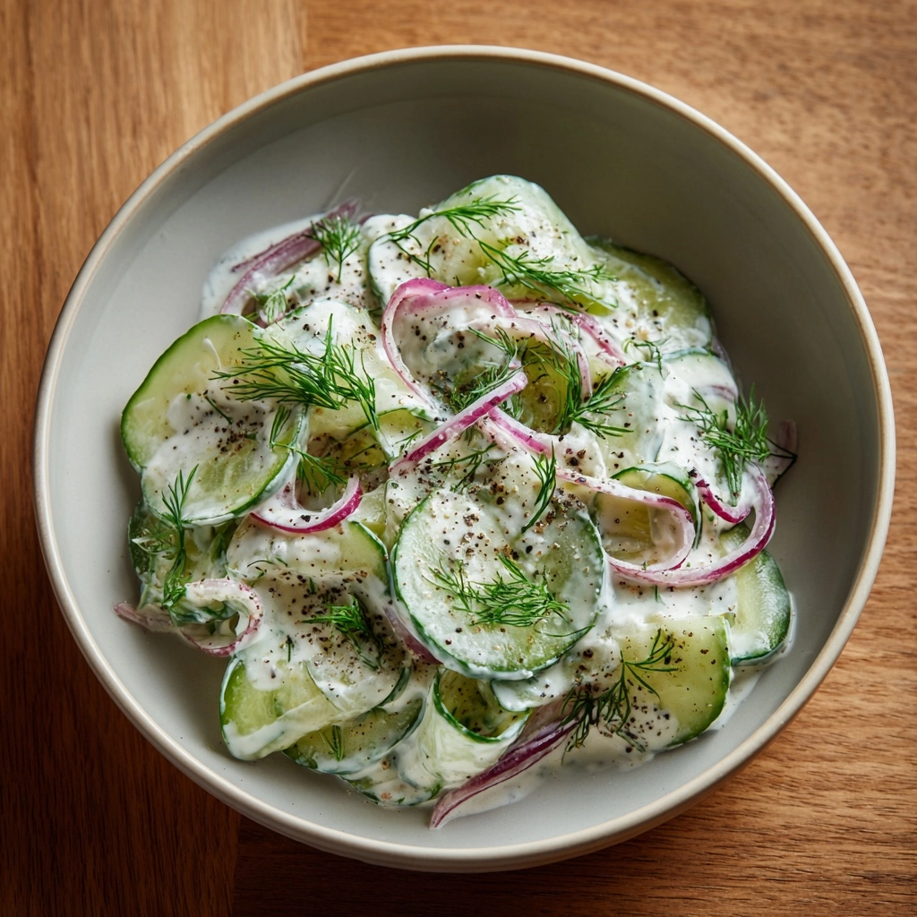 Creamy Cucumber Salad Recipe