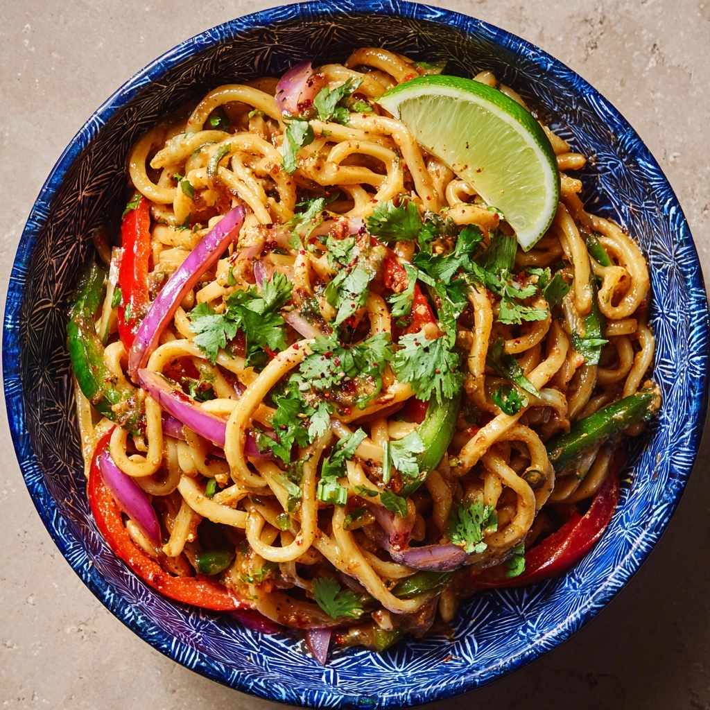 Creamy Peanut Noodles with Crunchy Veggies and Lime Recipe - Recipe Image