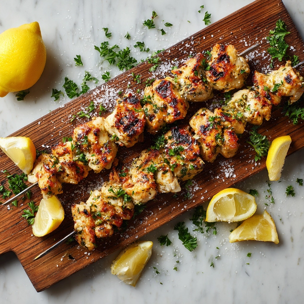 Garlic Parmesan Chicken Skewers Recipe - Recipe Image