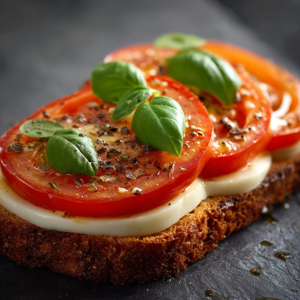 Caprese Toast Recipe - Recipe Image
