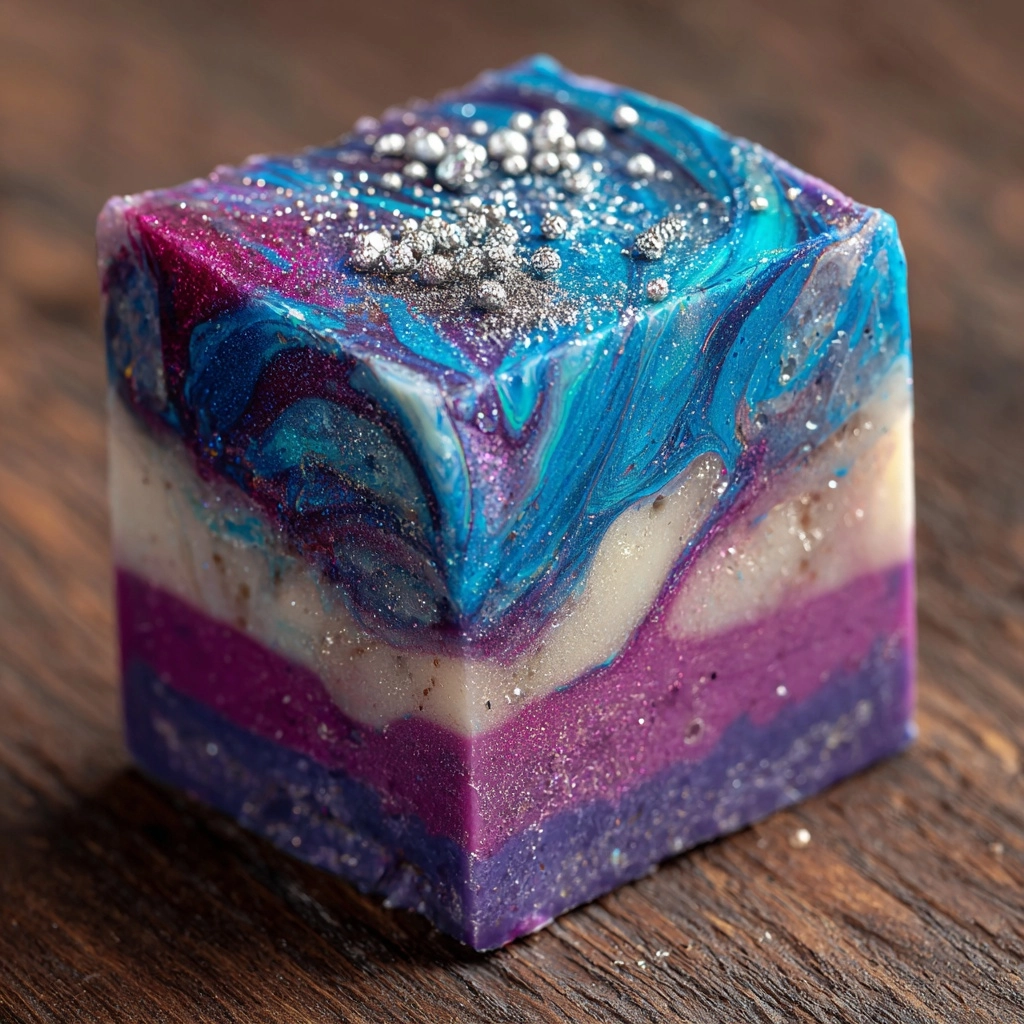 Galaxy Swirl Cotton Candy Fudge Recipe - Recipe Image