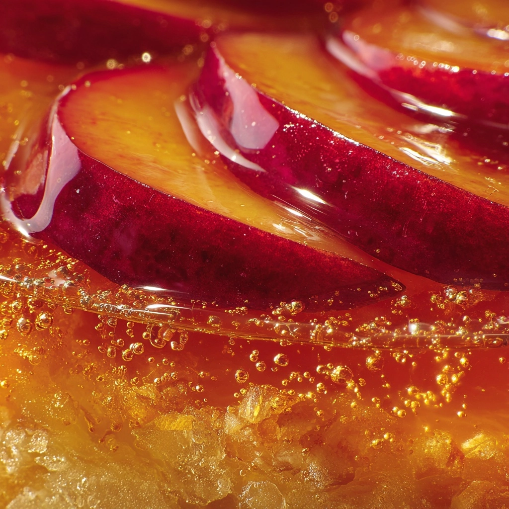 Caramel Peach Upside Down Cake Recipe - Recipe Image