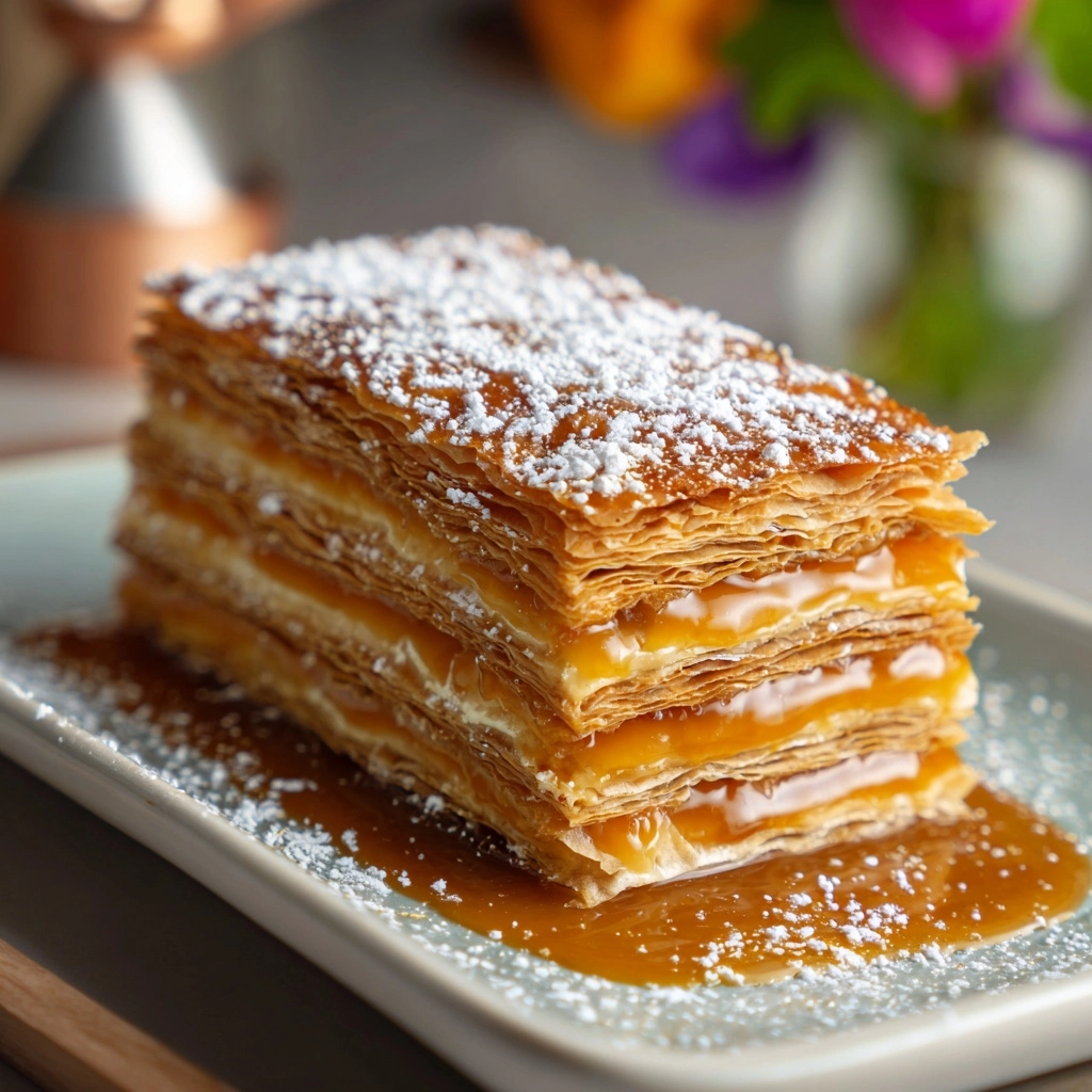 Apple Mille-Feuille with Vanilla Custard Recipe - Recipe Image