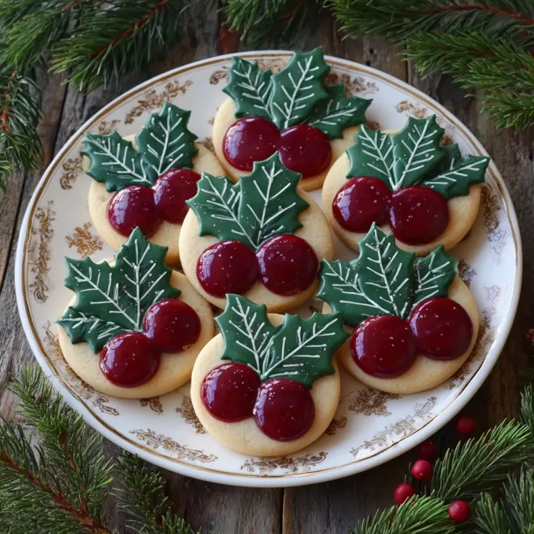 Holly and Berry Sugar Cookies Recipe