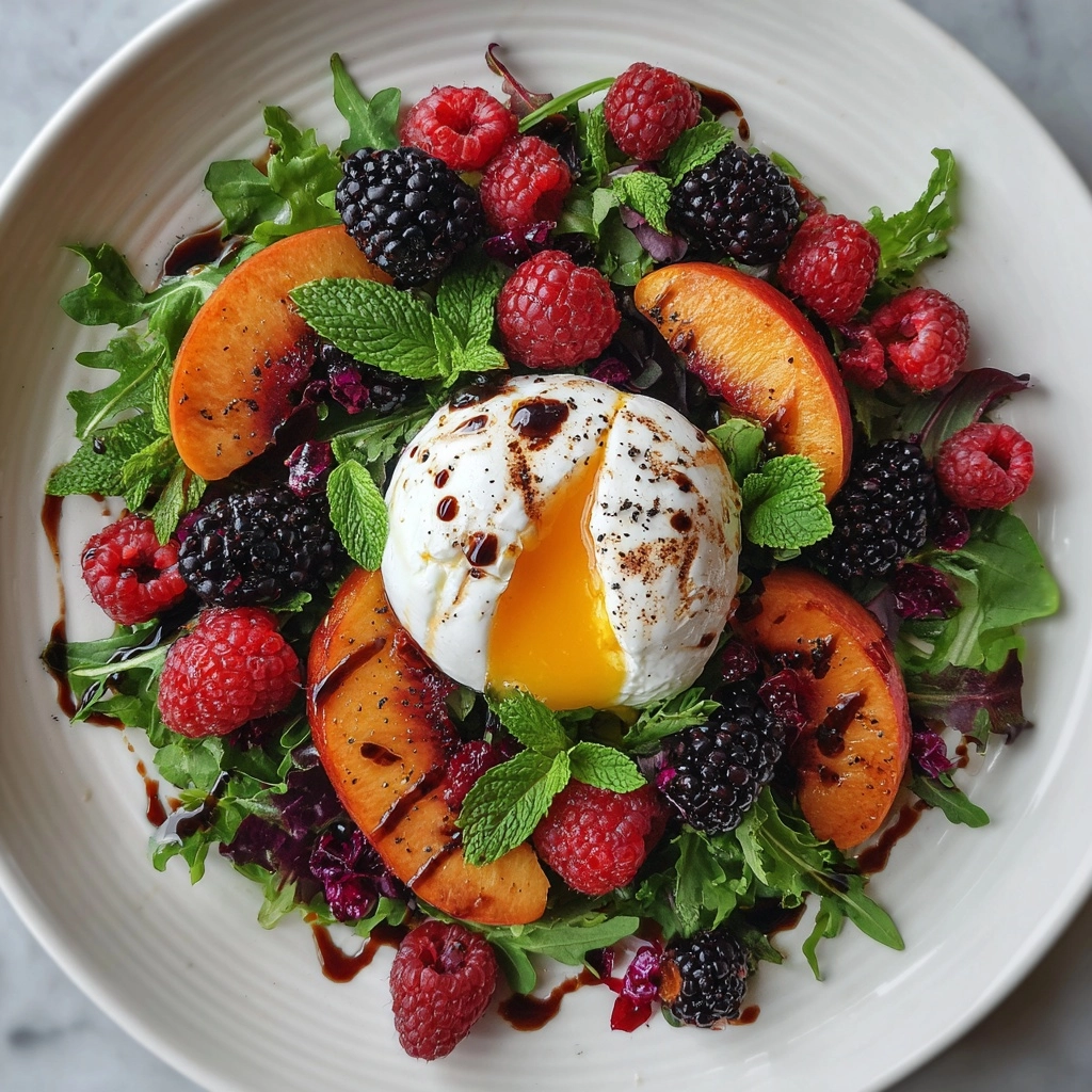 Peach Burrata Salad Recipe - Recipe Image