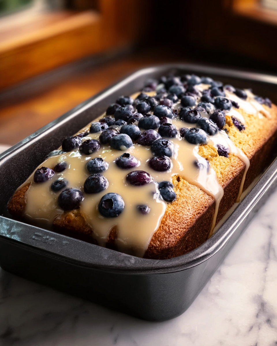Lemon Blueberry Bread with Lemon Glaze Recipe - Recipe Image