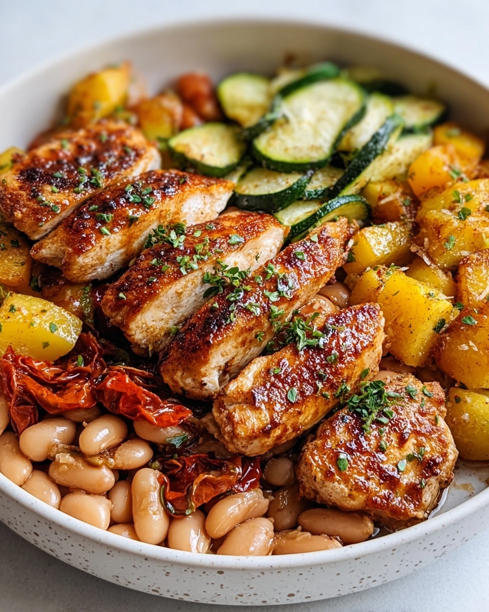 Healthy Spanish Chicken and Beans Recipe - Recipe Image