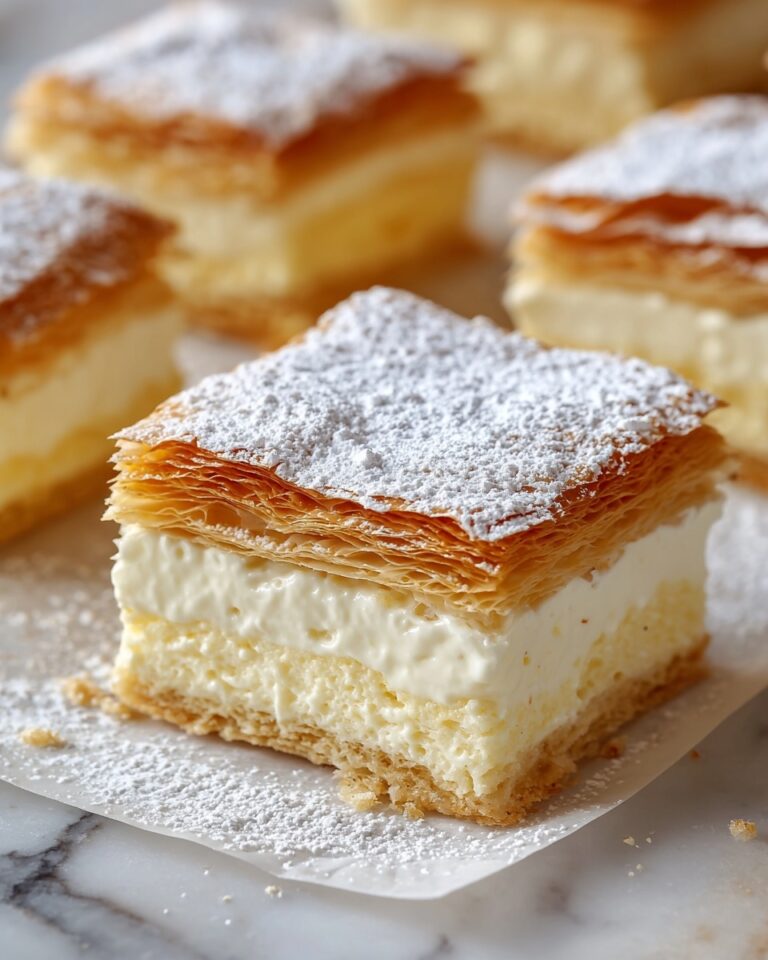 Vanilla Custard Cream Squares Recipe