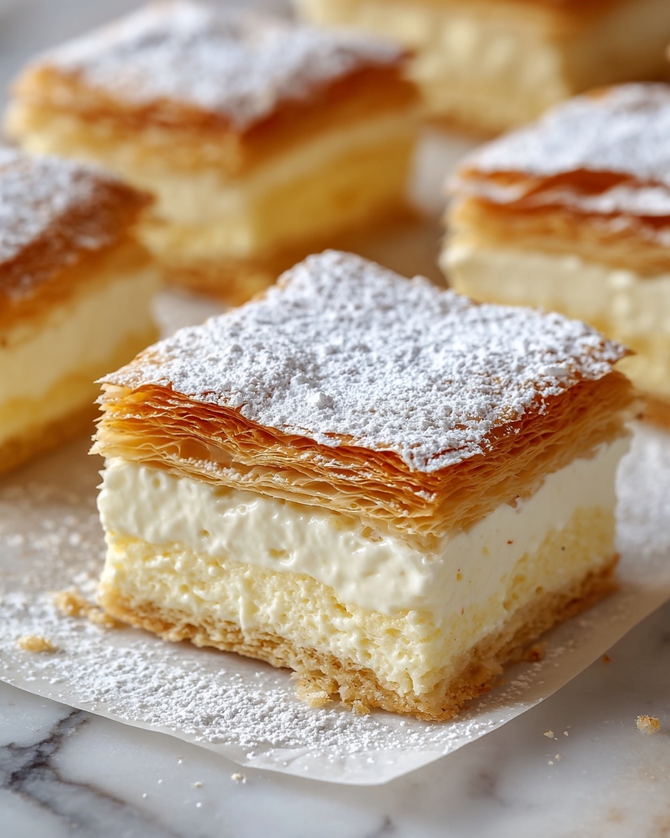 Vanilla Custard Cream Squares Recipe - Recipe Image