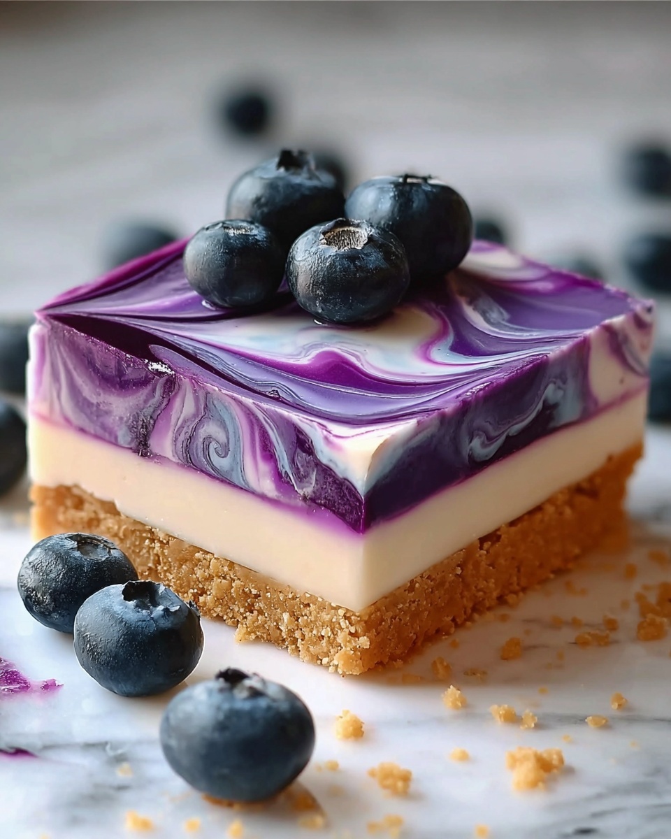 Keto Blueberry Cheesecake Bars Recipe - Recipe Image