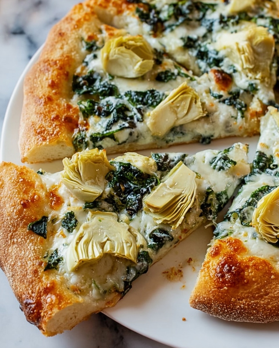 Spinach Artichoke Pizza Recipe - Recipe Image