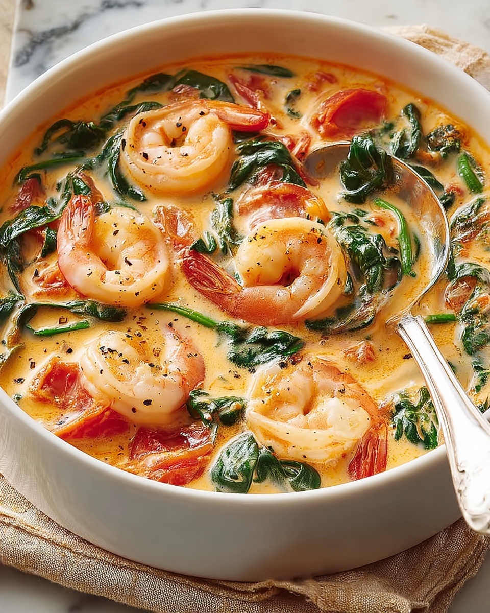 Best Creamy Shrimp Tuscan Fettuccine Recipe - Recipe Image