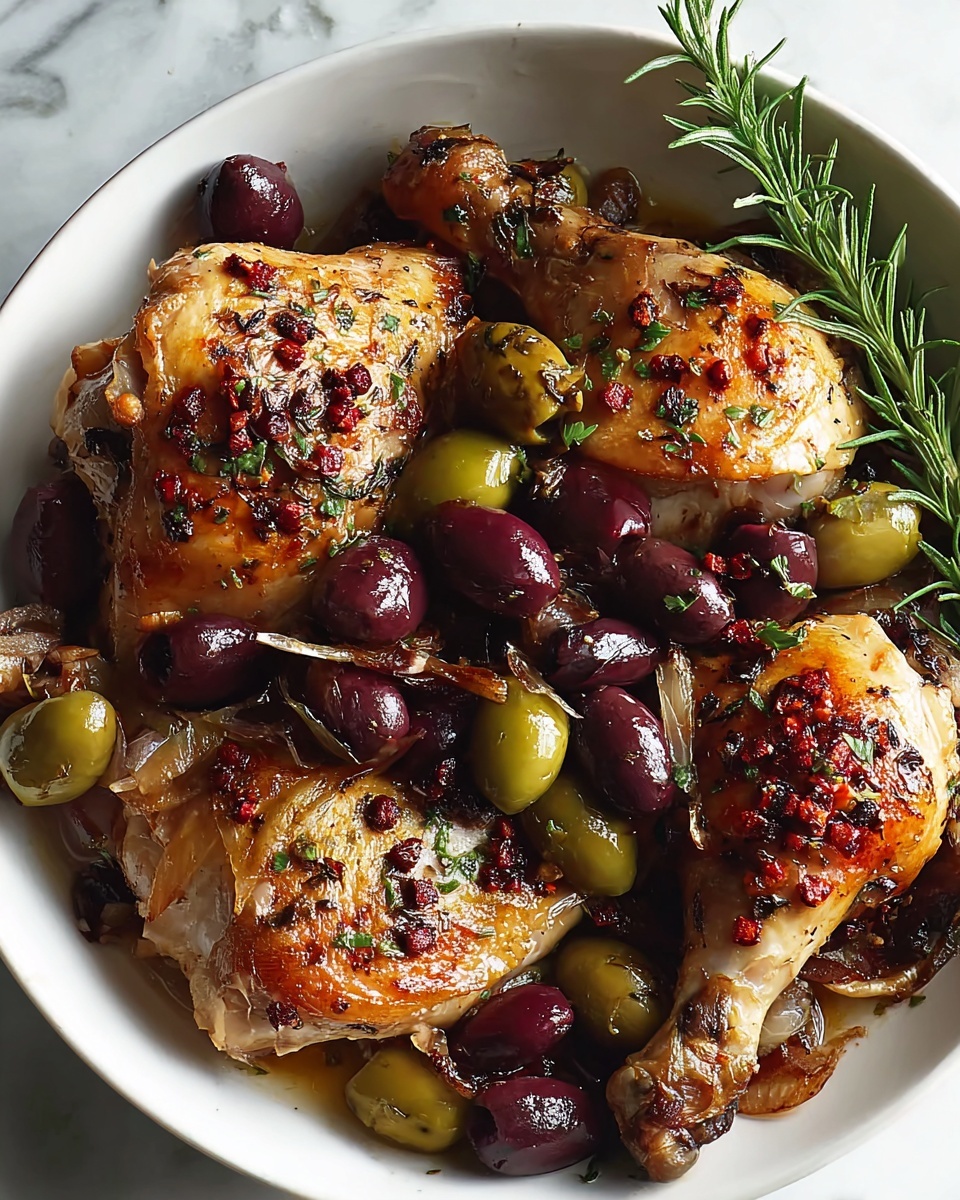 Pan-Roasted Chicken with Grapes & Olives Recipe - Recipe Image