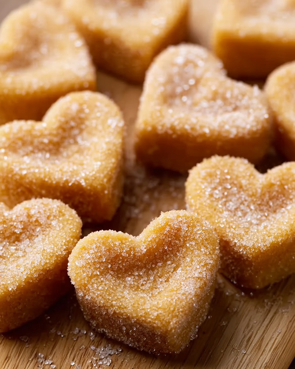 French Toast Churro Bites in Heart Shapes Recipe - Recipe Image