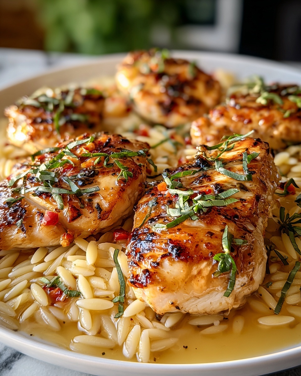 Creamy Tuscan Chicken with Orzo Recipe - Recipe Image
