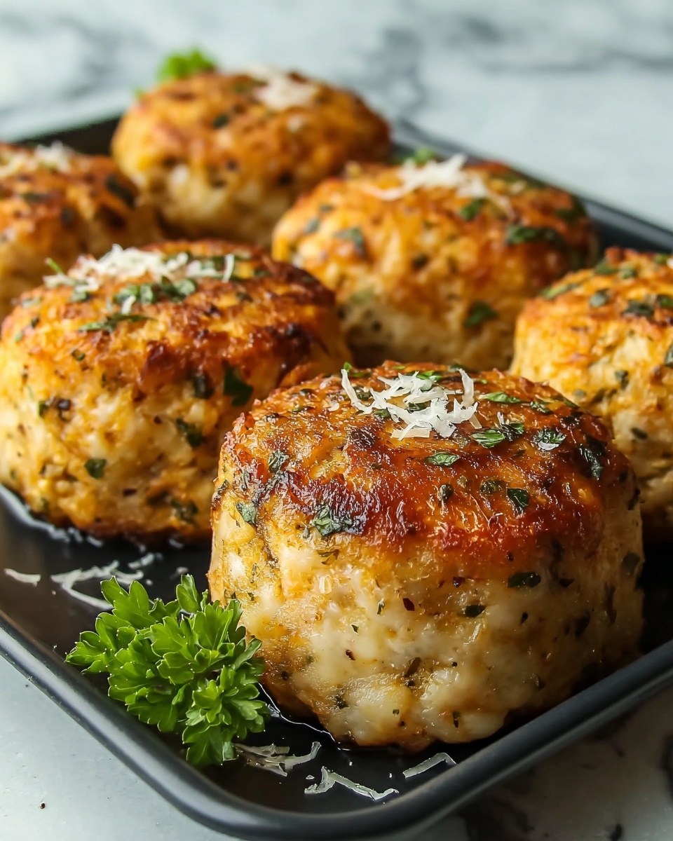 Garlic Parmesan Chicken Meatloaves Recipe - Recipe Image