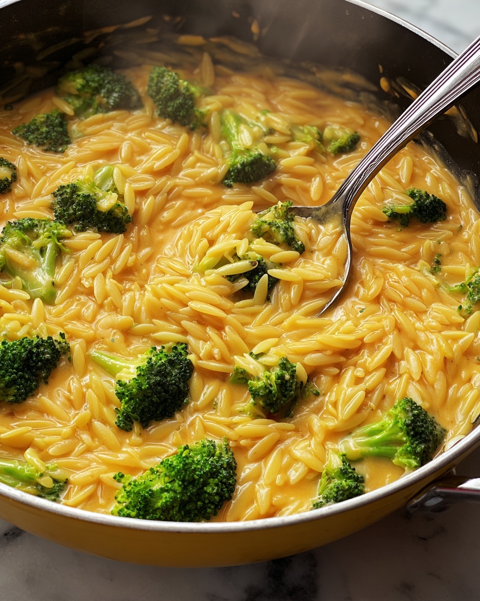 One Pot Broccoli Cheese Orzo Recipe - Recipe Image