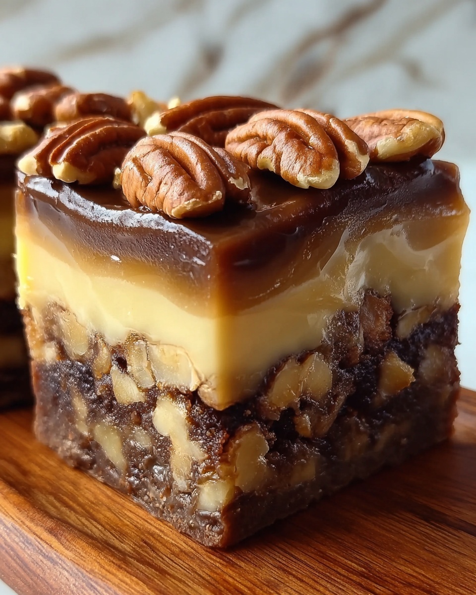 Brownie Pecan Pie Ooey Gooey Butter Cake Recipe - Recipe Image