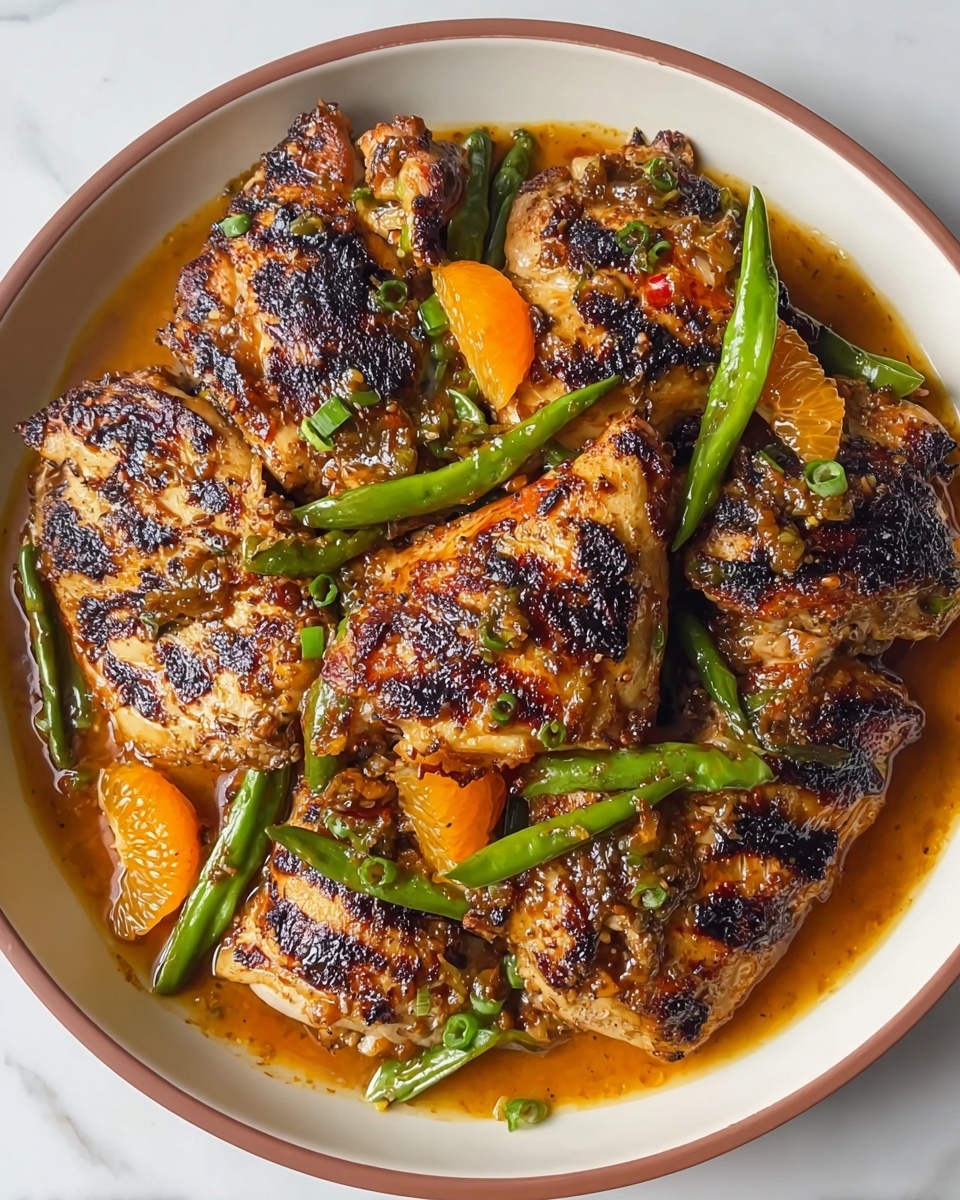 Blackened Chicken with Caramel and Clementine Dressing Recipe - Recipe Image
