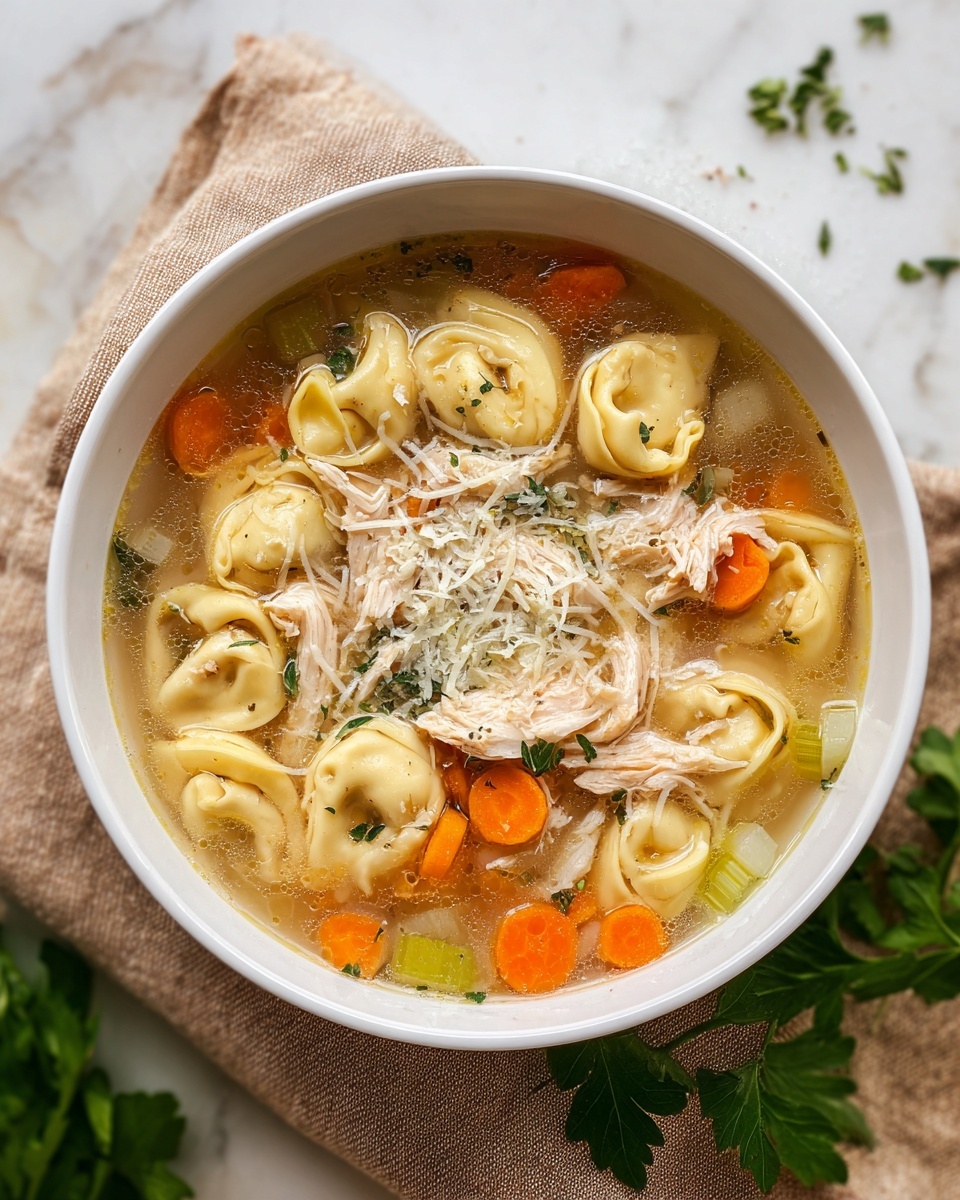 Easy Chicken Tortellini Soup with Vegetables Recipe - Recipe Image