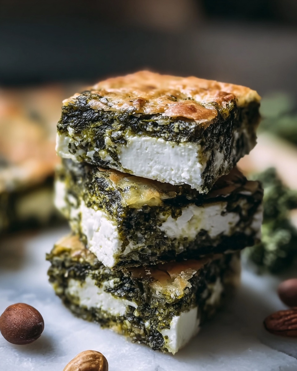 Broccoli and Feta Savory Brownies Recipe - Recipe Image
