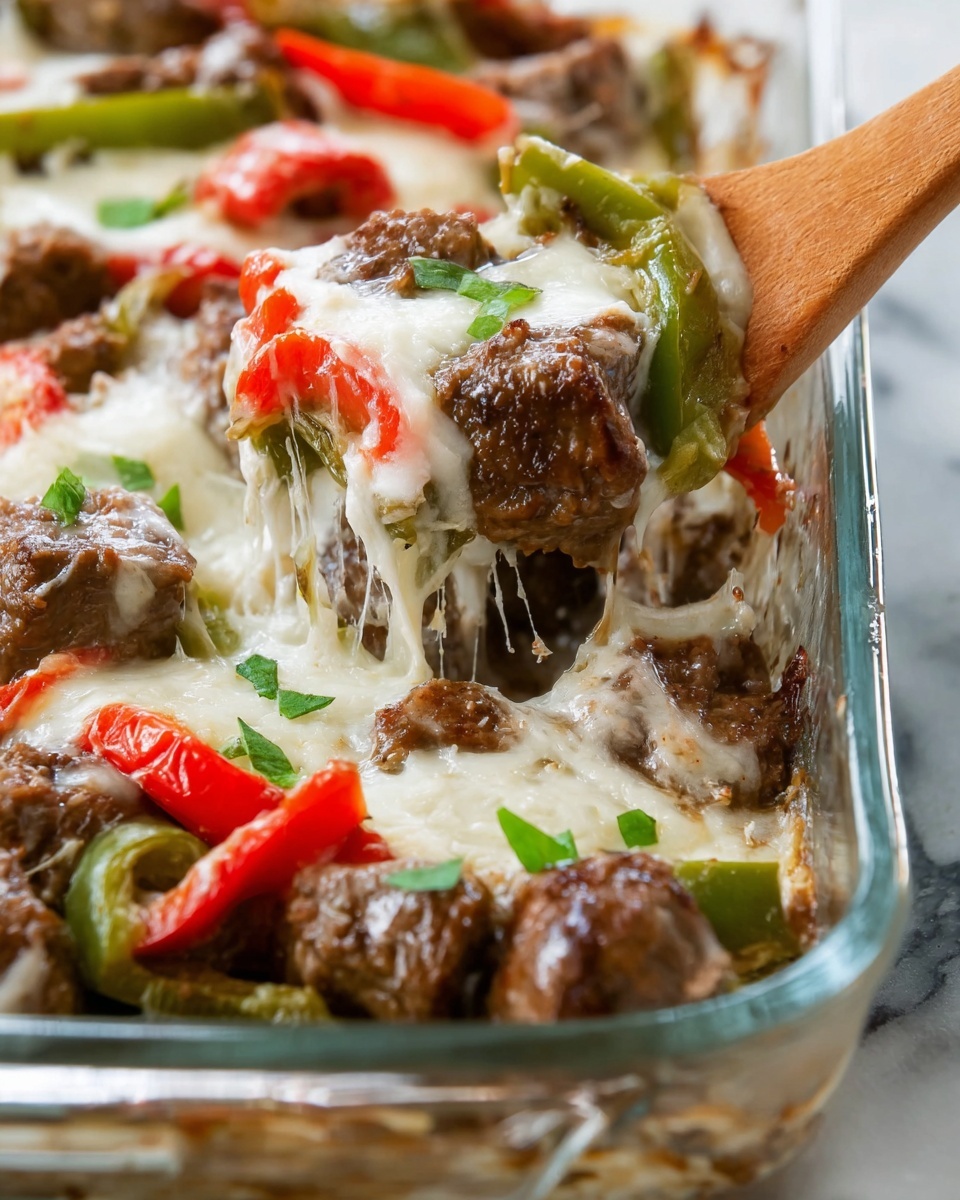 Philly Cheesesteak Casserole Recipe - Recipe Image
