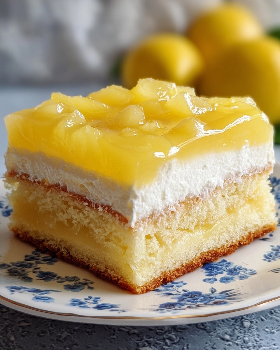 Best Lemon Poke Cake Recipe (With Jello Pudding) Recipe - Recipe Image