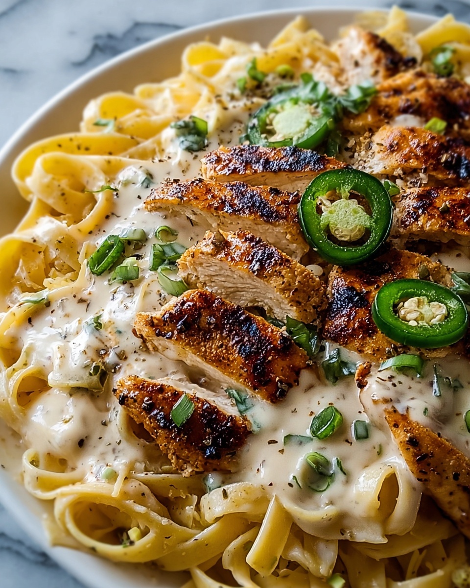 Creamy Jalapeño Popper Chicken Spaghetti Recipe - Recipe Image