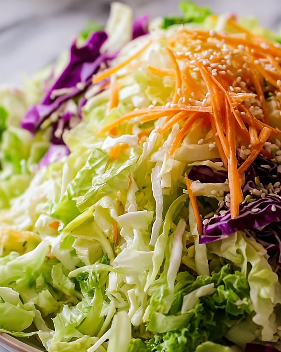 Easy Crunchy Asian Cabbage Slaw with Addictive Sesame Dressing Recipe - Recipe Image
