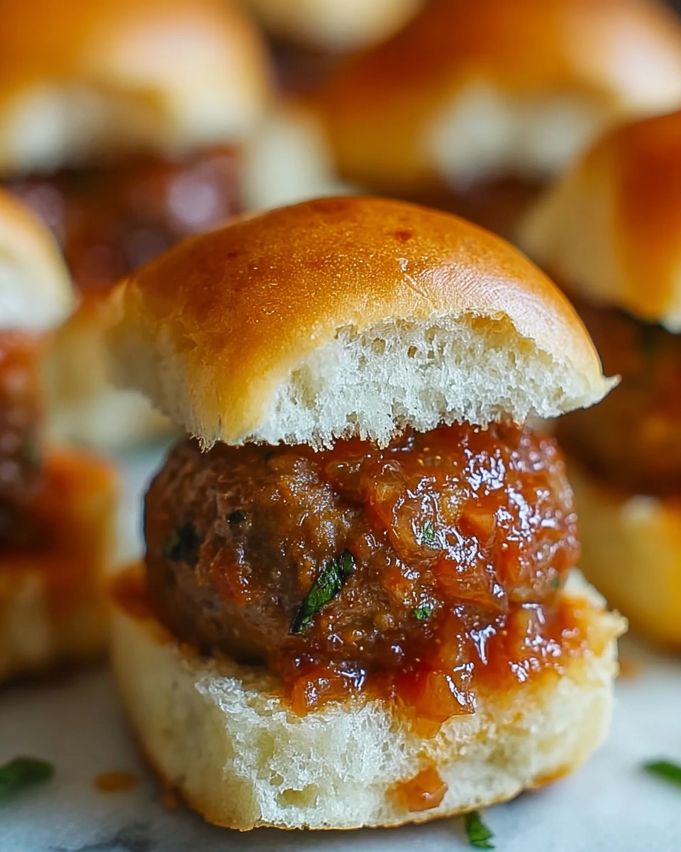 Meatball Sliders with Marinara and Mozzarella Recipe - Recipe Image