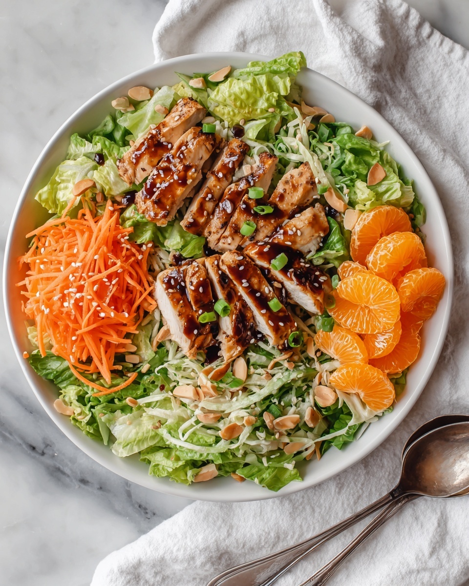Chinese Chicken Salad with Tangy Sesame Dressing Recipe - Recipe Image