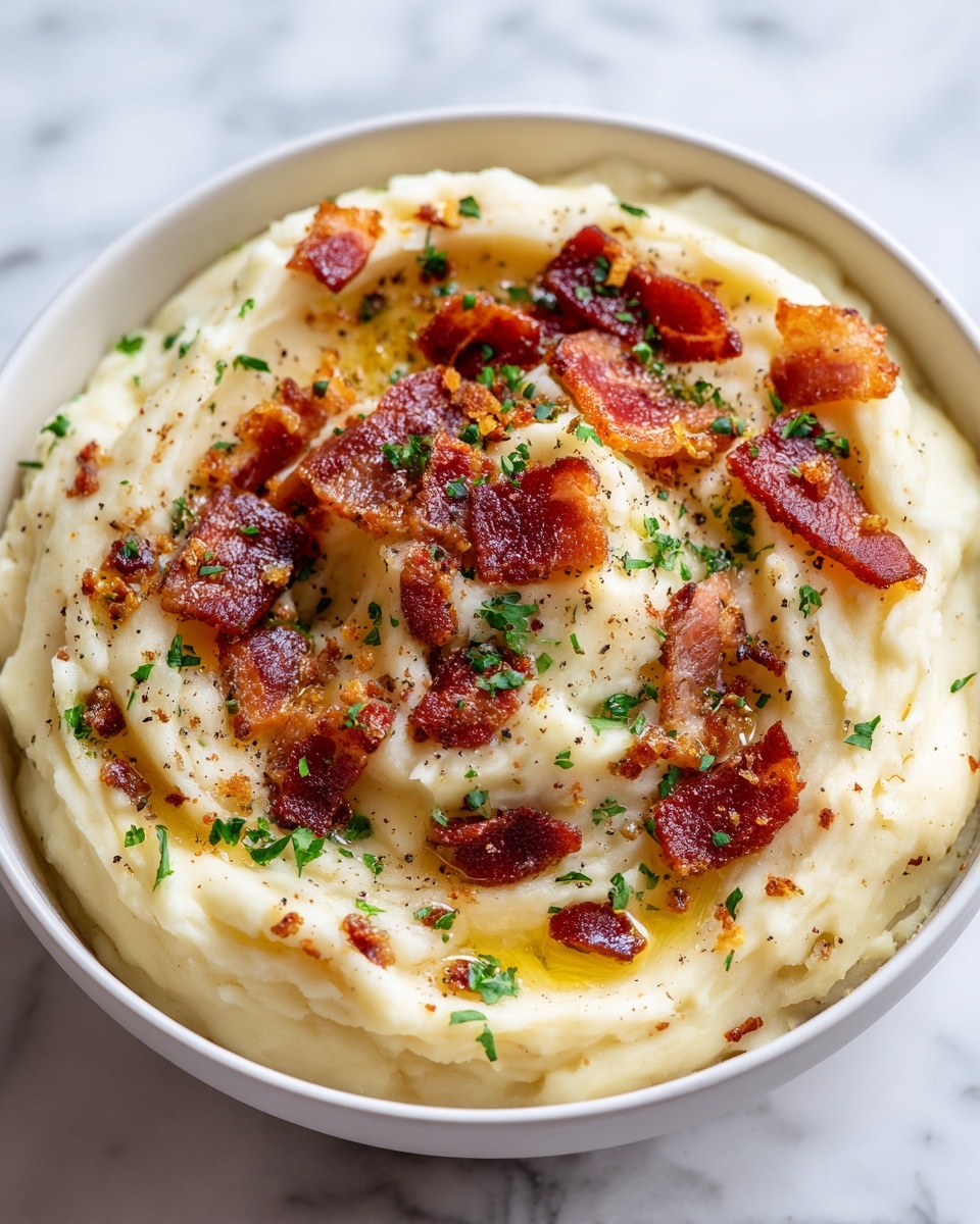 Steakhouse-Style Garlic Mashed Potatoes Recipe - Recipe Image
