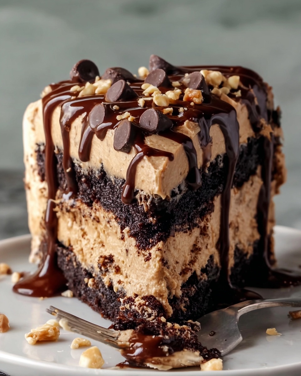 Chocolate Peanut Butter Ooey Gooey Cake Recipe - Recipe Image