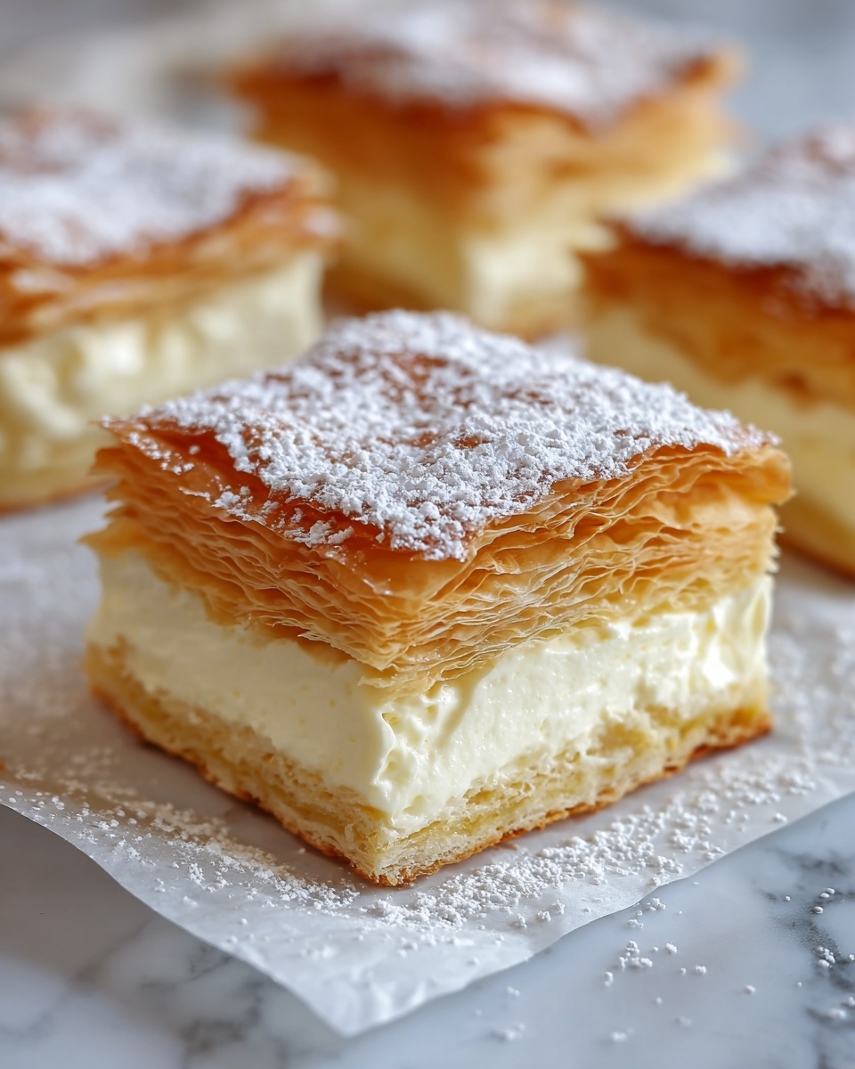 Vanilla Custard Cream Squares Recipe - Recipe Image